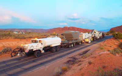 Coughlin Company performing Cold In-Place Recycling near Arches National Park.